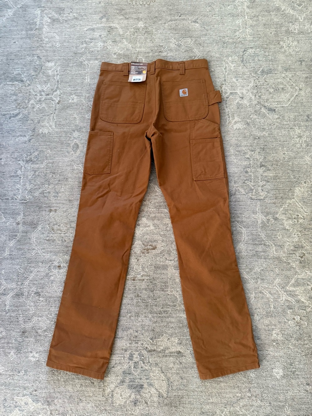 NEW Carhartt Brown Rugged Flex Duck Dungaree Straight Fit Pants 34x36 - Picture 5 of 5